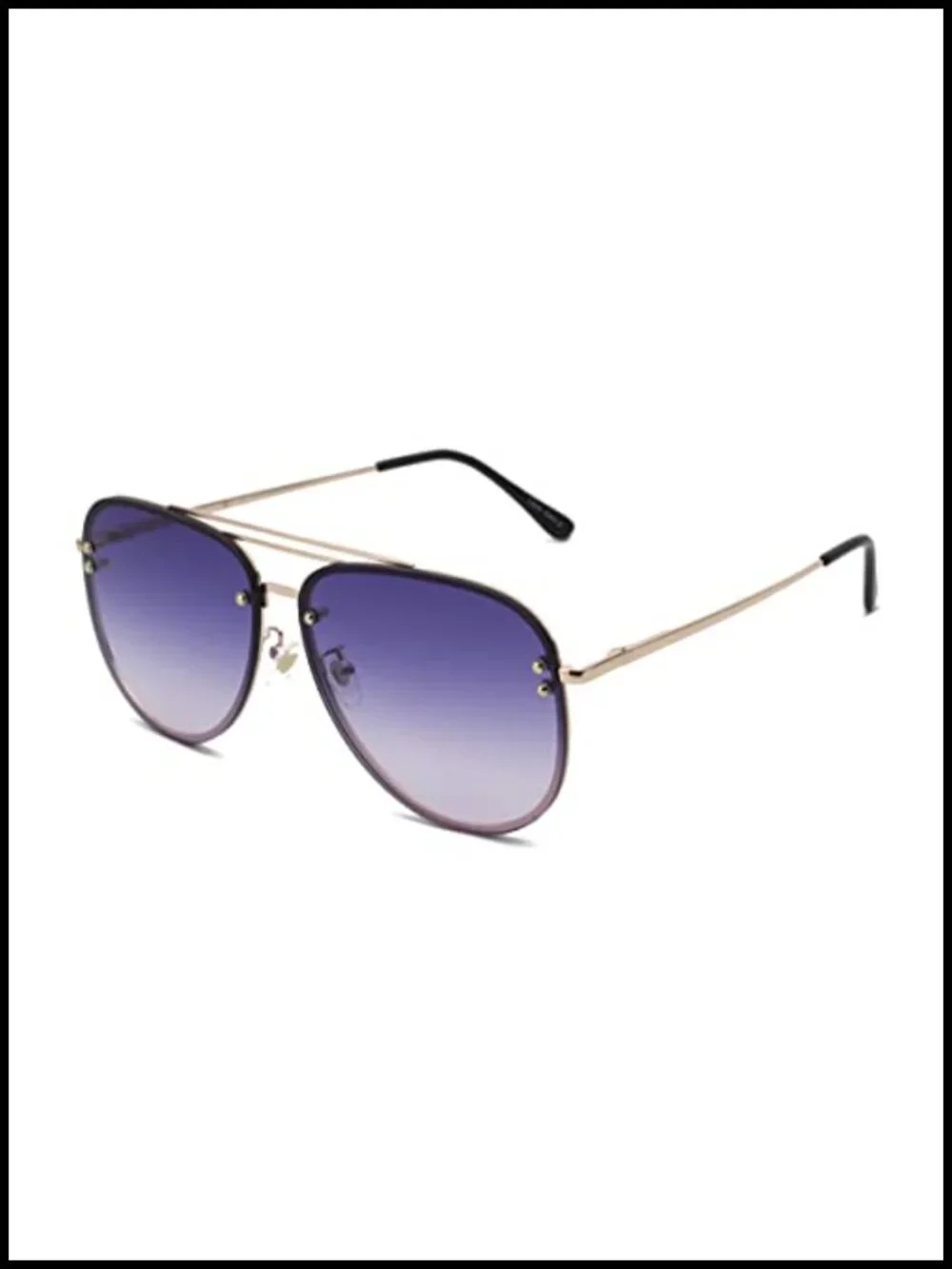 Oversized Aviator Sunglasses Women UV400 Protection Stainless Steel Frame